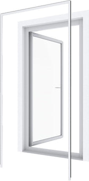 Kit di montaggio senza foratura per finestre, protezione dagli insetti, dimensioni 125 x 245cm, bianco