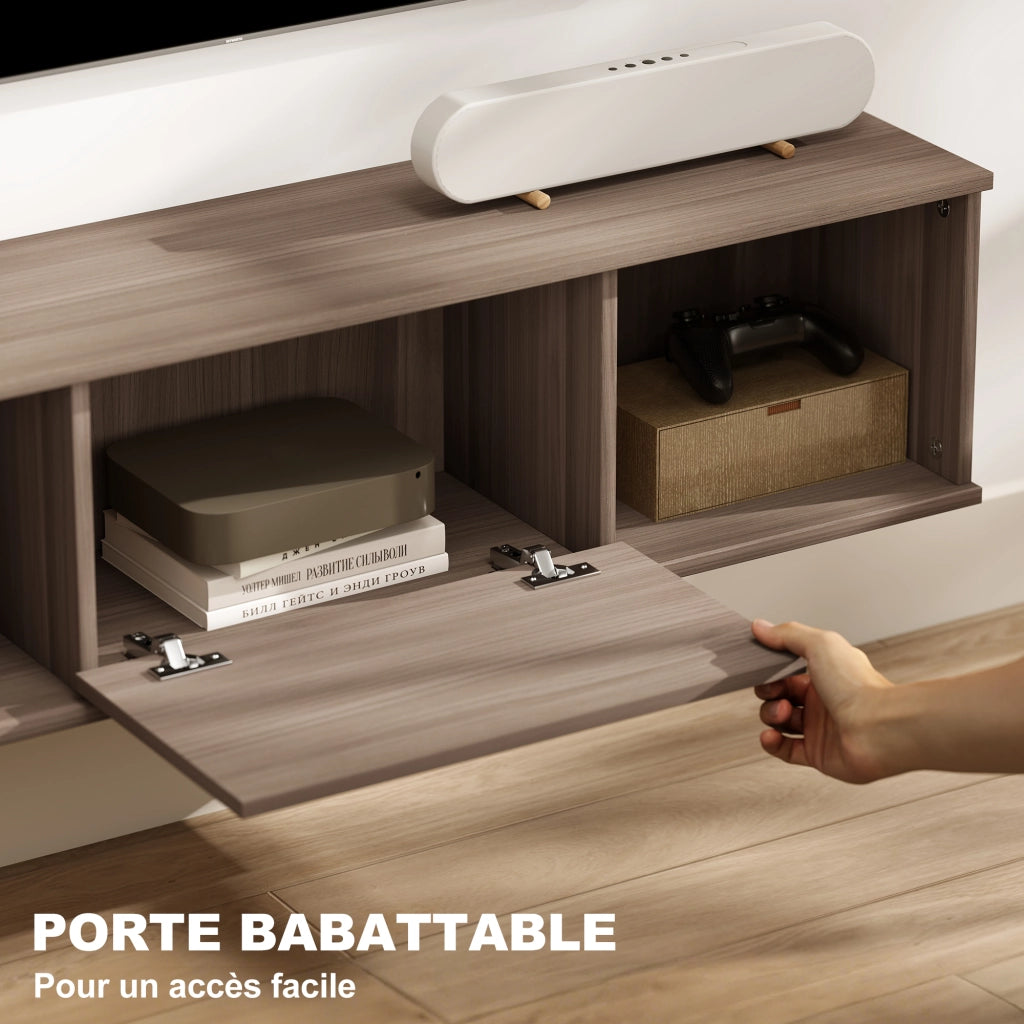 Mobile TV sospeso ¨C zephmum ¨C marrone 120x30x29.5 cm