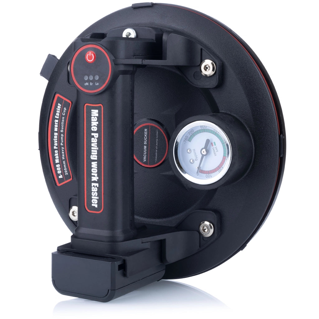 Ventosa a Batteria per Piastrelle – Indicatore Intelligente e Manometro | Portata 200 kg, Diametro 200 mm