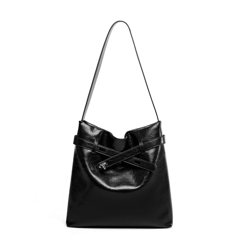 Borse da donna in vera pelle, nere
