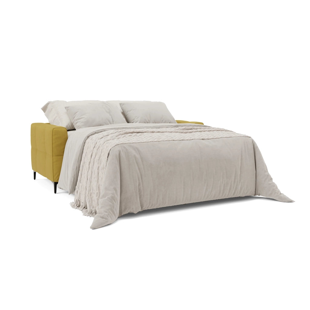 Gardenia Divano letto materasso alto 18 cm con poggiatesta reclinabili e rivestimento impermeabile T02 178 cm (mat. 120x197) giallo