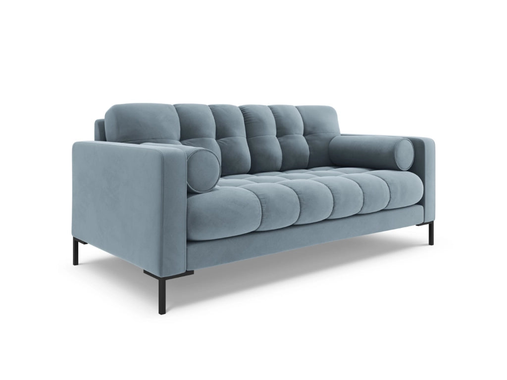 Cosmopolitan Design - Divano "Bali" 2 posti in velluto azzurro 