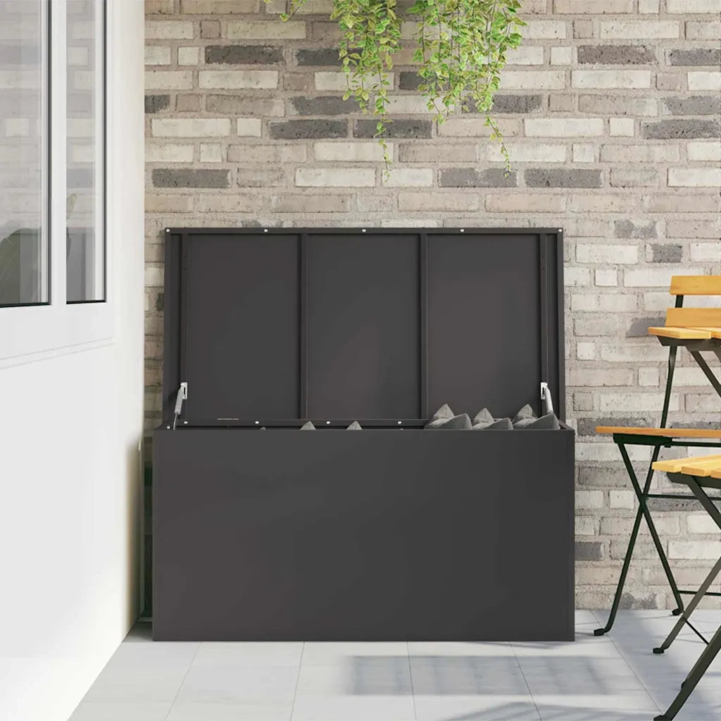 vidaXL Scatola di Stoccaggio Esterno Nero 100 x 50.5 x 50 cm