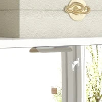 Scarpiera Salvaspazio Slim con Specchio e 4 Cassetti per 24 Paia di Scarpe, 76x26x178cm, Bianco