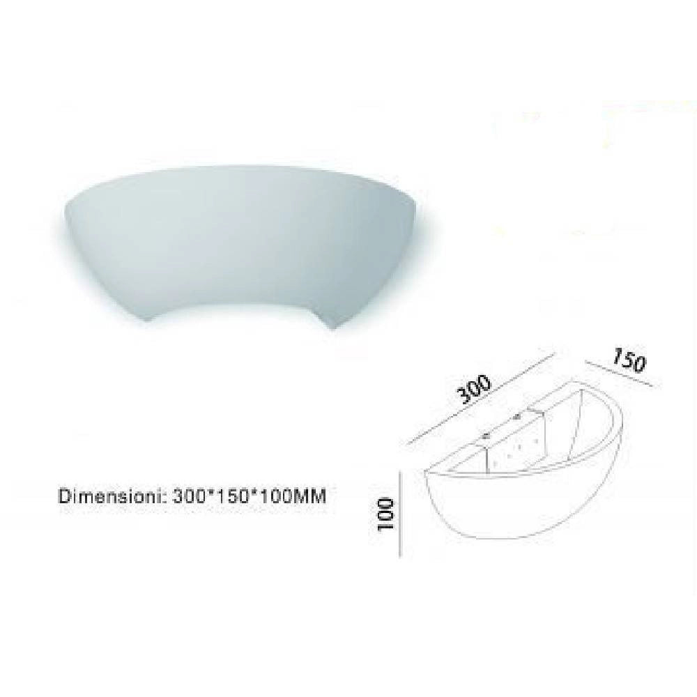 Trade Shop - Applique In Gesso Da Parete Doppia Emissione Luce Lampada Attacco 1xr7s Gs-e72 -