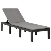 Lettino Prendisole con Cuscino in Plastica Antracite cod mxl 19479