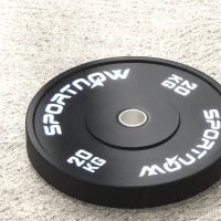 Set di 2 Dischi Palestra da 20kg per Bilanciere e Manubri con Attacco Ø5cm, Nero