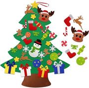Set di Natale DIY con 31 Ornamenti - Albero di Natale in Velluto 3,3 ft - Borsa di Riposo - Sostenibile - Decorazione per Parete - Sicuro per i Bambini - Decorazione di Natale