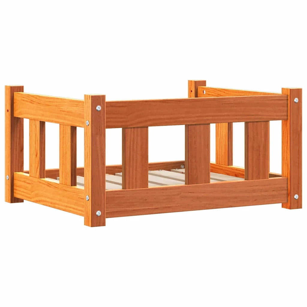 Letto per Cani Marrone cerato 55 x 45 x 28 cm Pino massello CFW5791677