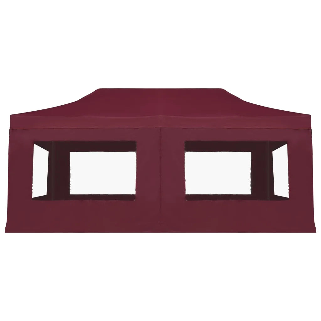 Gazebo Professionale Pieghevole Alluminio con Pareti 6x3m Vino cod mxl 54692