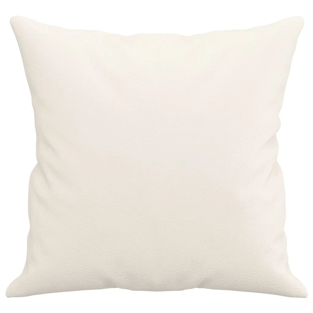Cuscini Decorativi 2pz Crema 40x40 cm in Similpelle 349480