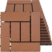 Set di piastrelle WPC da 11 piastrelle 30x30cm in sistema click