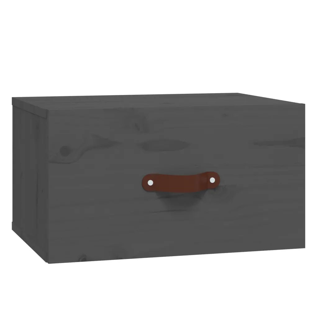 Comodino a Muro-Tavolino da notte sospeso Grigio 40x29,5x22 cm