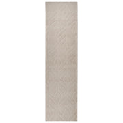 Tappeto da corridoio in pelliccia sintetica di coniglio beige in poliestere, 80 x 300 cm, rotondo, morbido, a pelo lungo, motivo a foglie