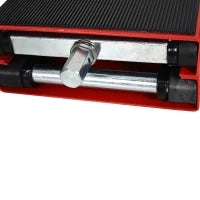 DURHAND Cavalletto Alzamoto, Sollevatore per Moto in Acciaio Rosso e Nero, Pieghevole e Antiscivolo 41.5 x 23.5 x 10-37cm