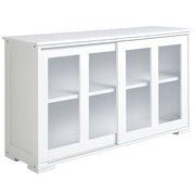 Mobile Cucina con Ante Scorrevoli in Vetro ¨C Xylo ¨C Bianco 107x33x62,5 cm