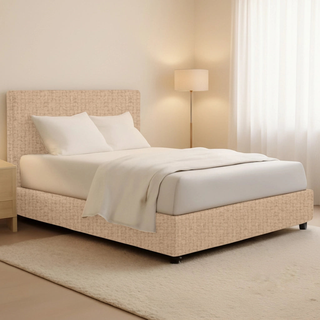 Lichfield, Letto Matrimoniale Sfoderabile Made in Italy, Beige