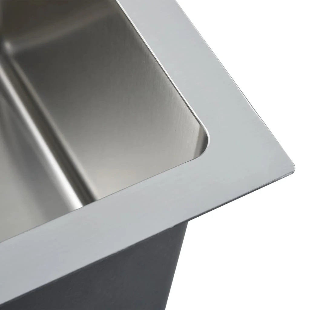 Lavello da cucina fatto a mano con filtro 87 x 44 cm acciaio inox con finitura spazzolata 02_0004384