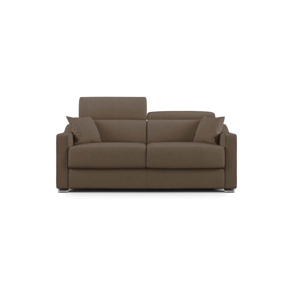 Amber Divano letto matrimoniale in tessuto smacchiabile T05 211 cm (mat. 160x197) marrone