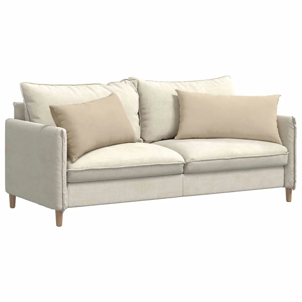 Cuscini da Divano 2 pz | Cuscini per sedie Crema 80 x 40 cm Tessuto