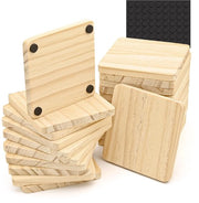 24 pezzi di supporti in legno non finiti, 4 pollici quadrati, piatto da caffè, piatto da tazza, supporto in legno, copri tavola, per uso interno ed esterno, DIY, per disegno e pittura