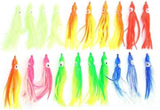 Artificiale inchiostre di octopus, 20 pezzi morbidi per trollare in acqua salata - Accessori per pescare (9 cm)