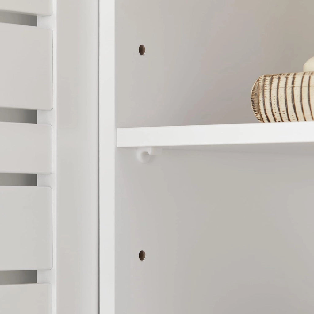 Mobile Sottolavabo per Bagno Mobiletto Salvaspazio con Ripiani Regolabili Ideale per Lavandino, Arredo Bagno Componibile 60x59x30 cm BZR40-W
