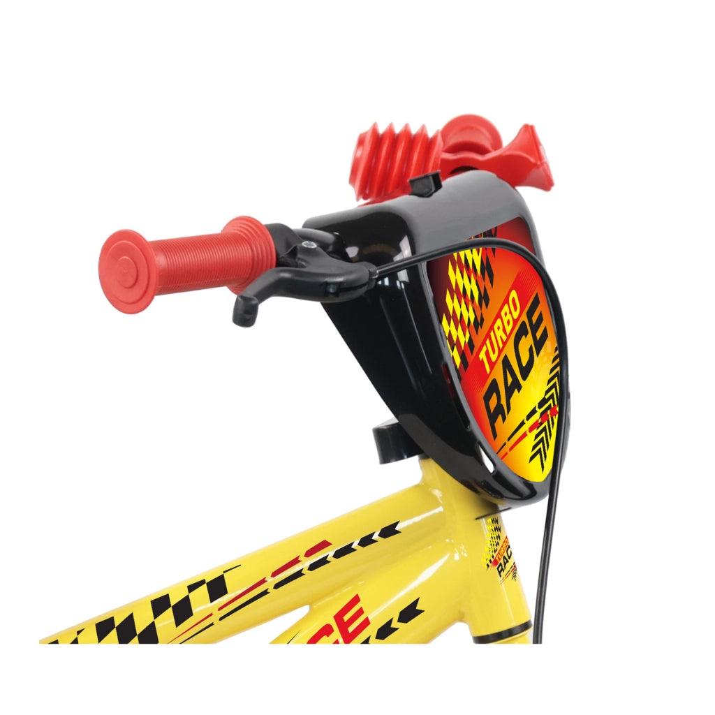 Bicicletta per Bambini 12" Turbo Race Freno Caliper e Stabilizzatori in Acciaio Hi-Ten Giallo