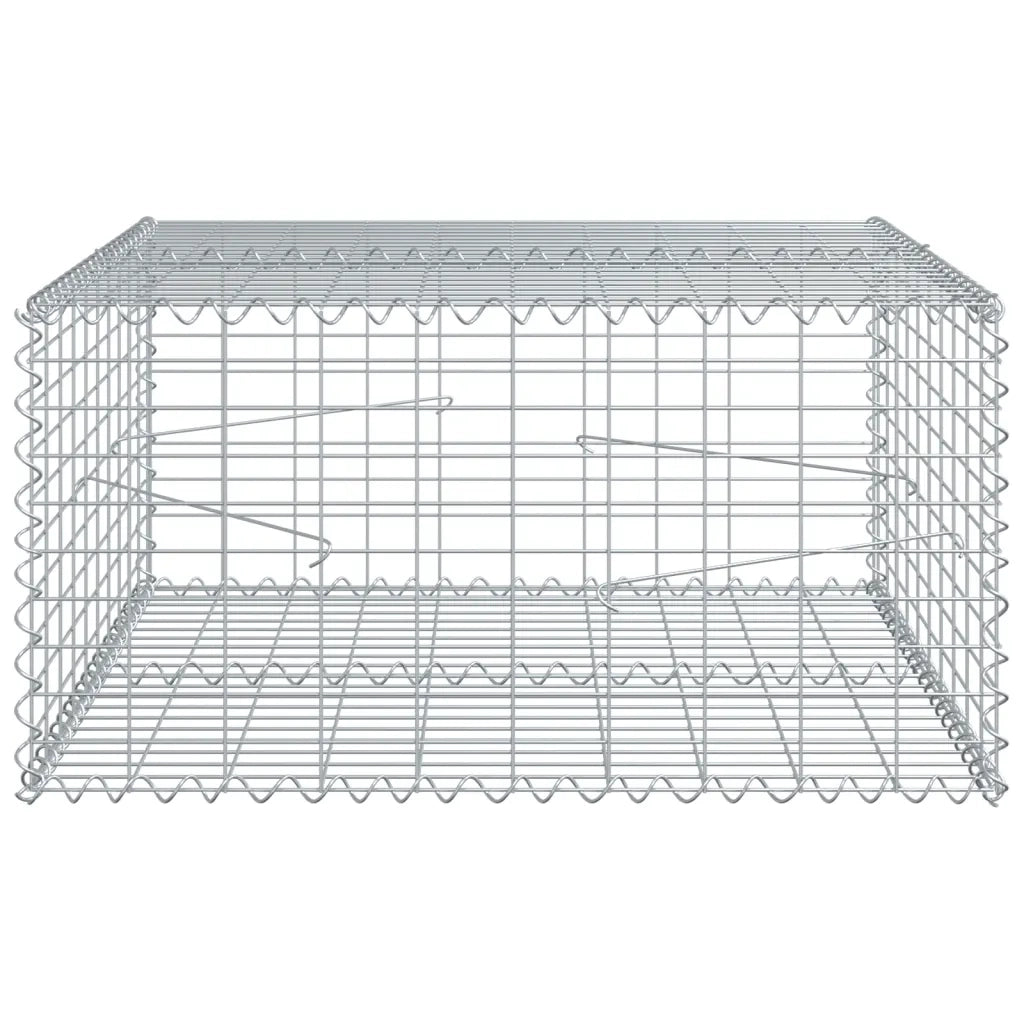 Cesto Gabbione con Copertura 100x100x50 cm Ferro Zincato 3295178