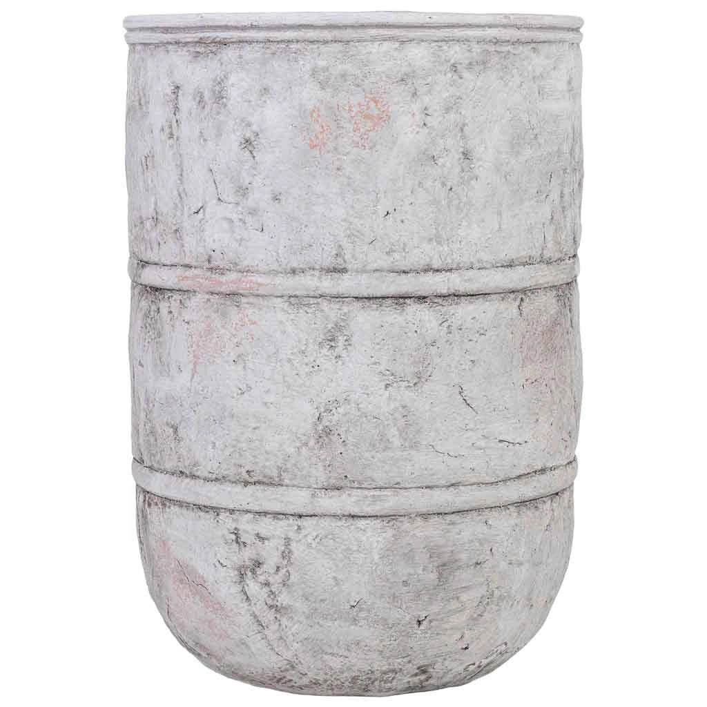 Vaso in fibra di vetro bianco 29x29x42 cm