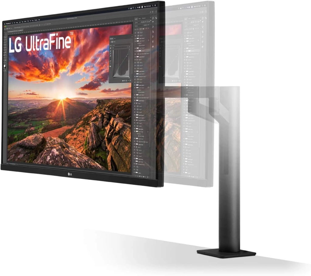 32UN880 ERGO Monitor 32 pollici UltraHD 4K LED IPS HDR, 3840x2160, AMD FreeSync 60Hz, HDMI 2.0, Display Port 1.4, USB-C, USB Hub, Speaker Stereo 10W, Flicker Safe, Stand ERGO, Nero