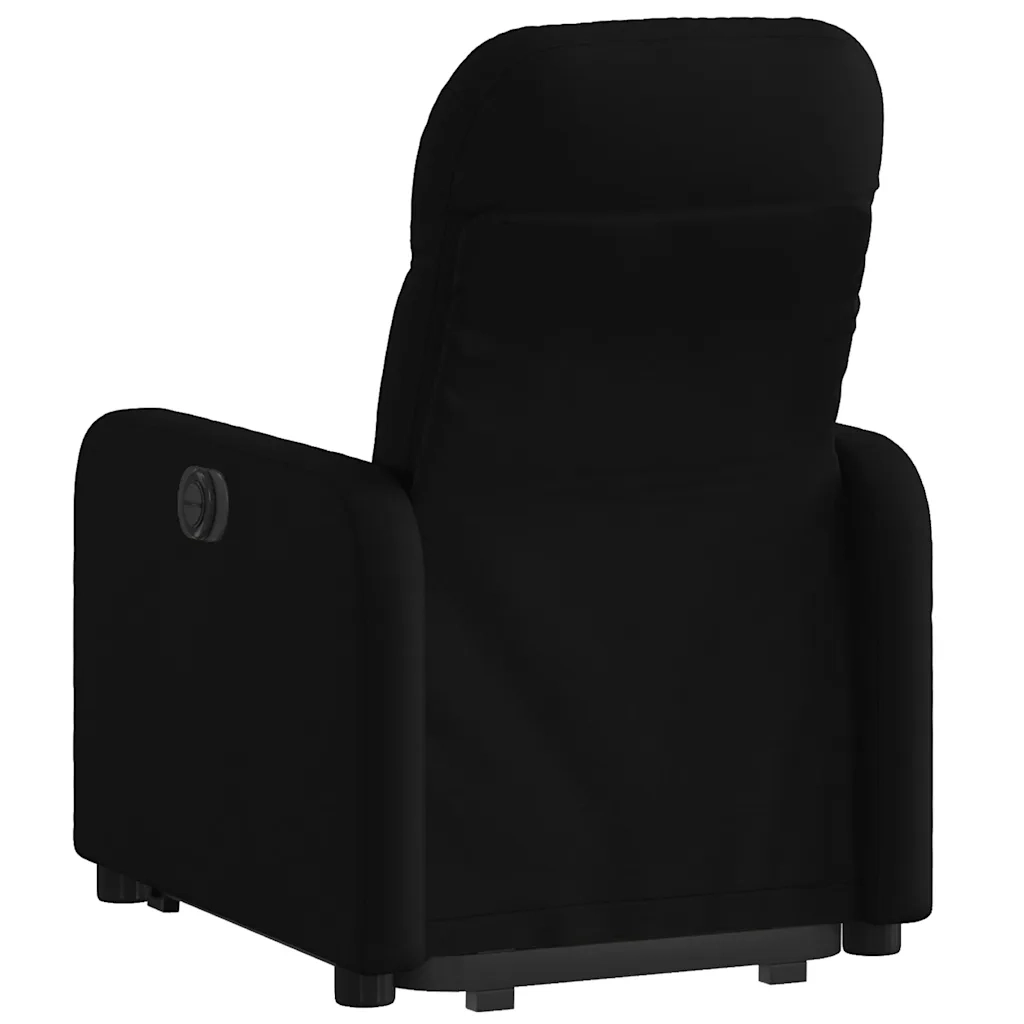 Poltrona | Sedia Relax Alzapersona Reclinabile Elettrica Nera in Tessuto
