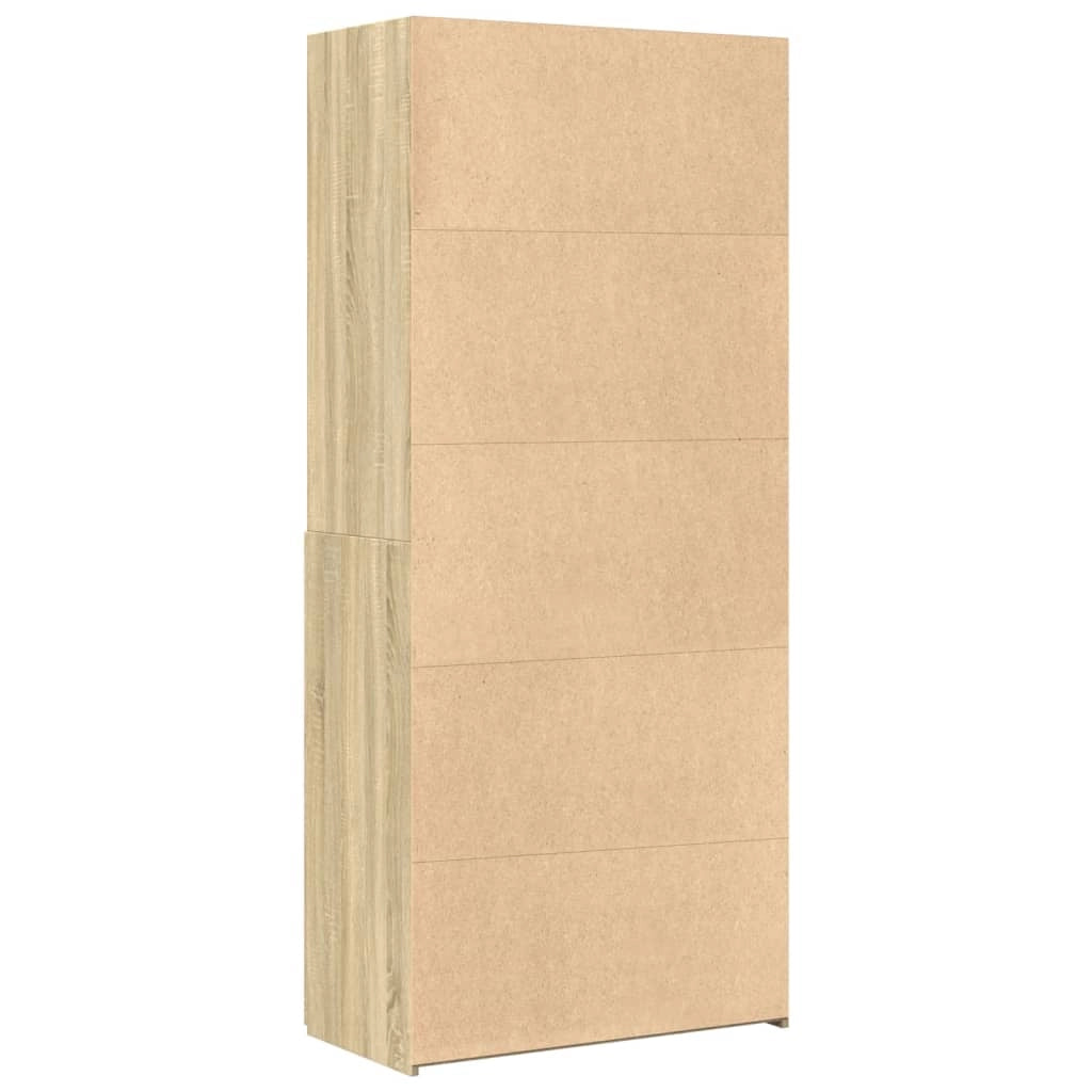 Buffet credenza cassettiera armadio mobile contenitore organizer cucina soggiorno salotto rovere Sonoma alto 80 x 42,5 x 185 cm legno ingegnerizzato marrone 02_0034210