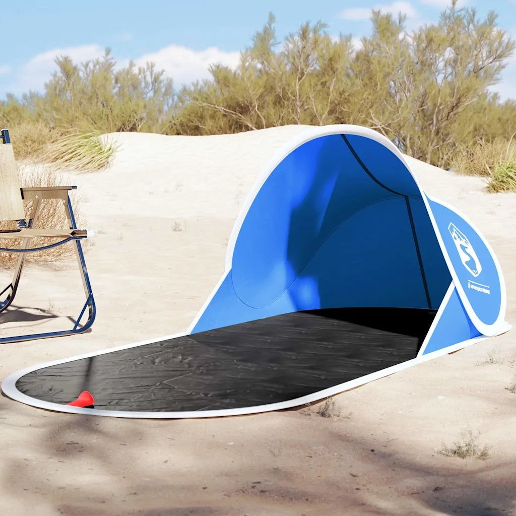 Tenda da Spiaggia Pop-Up - Tenda da campeggio Azzurra Impermeabile 852578