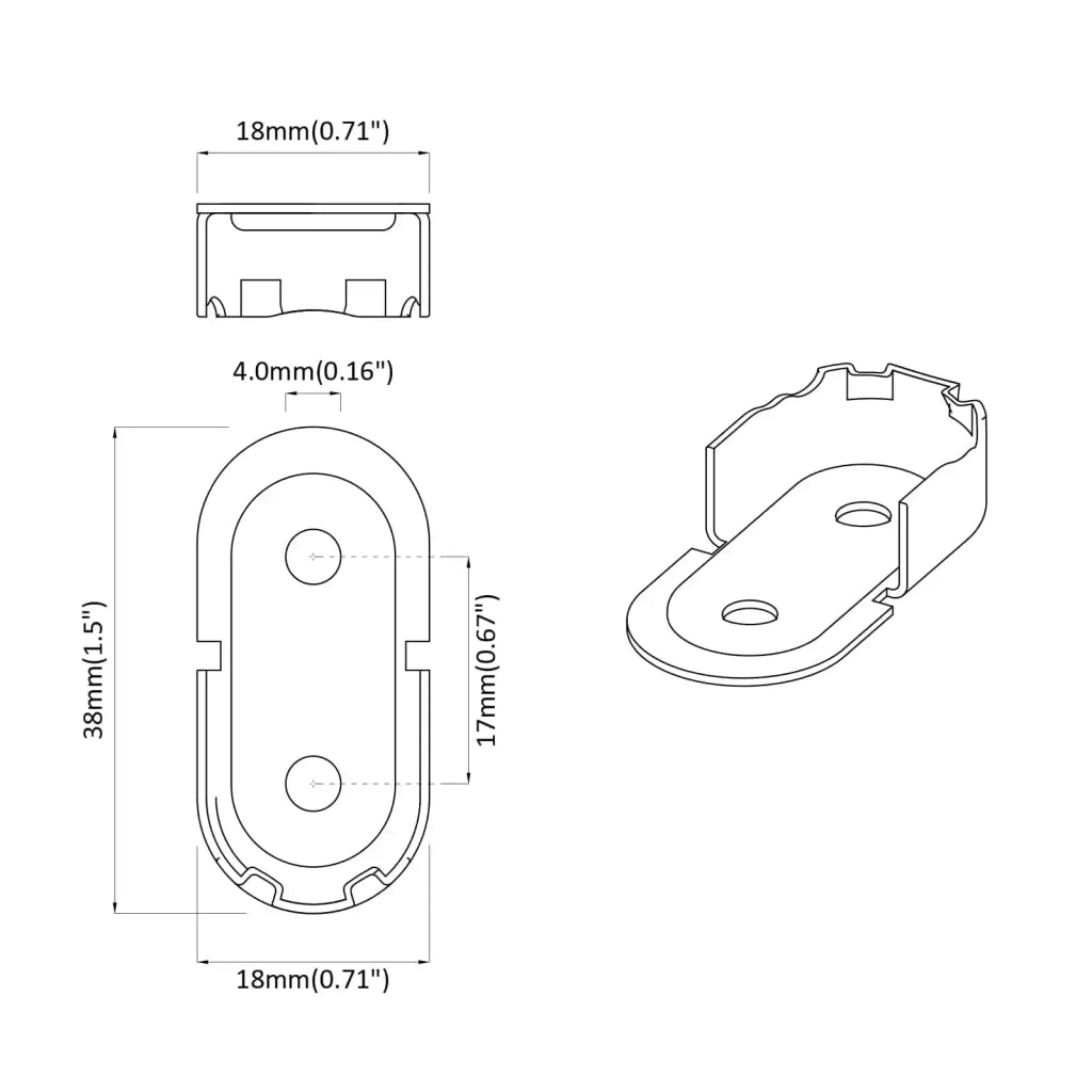 Braccio per asta dell'armadio 12 pz Zinco Bianco Ferro CFW2789990