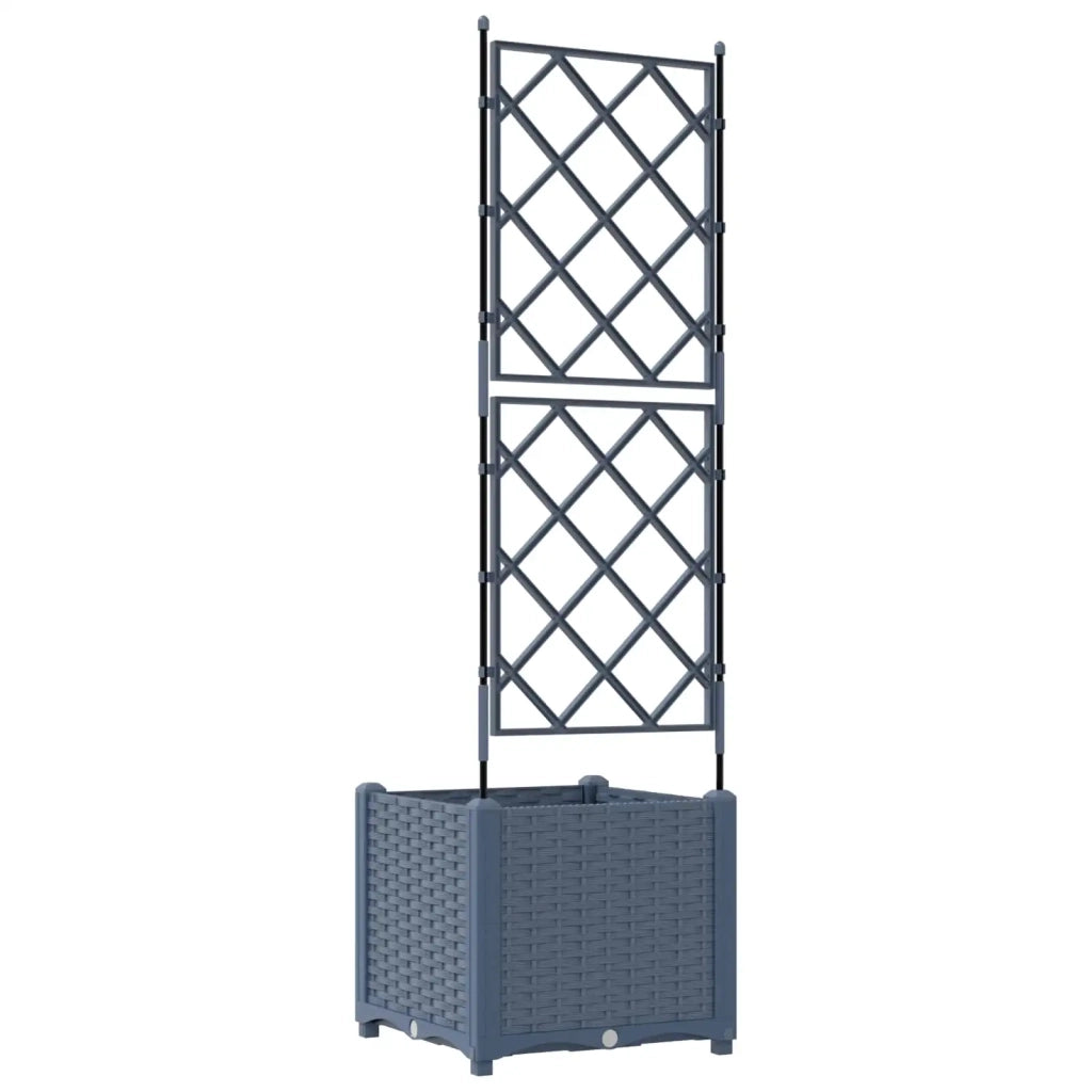 Vaso da giardino Grigio 40 x 40 x 143 cm Plastica 42002859