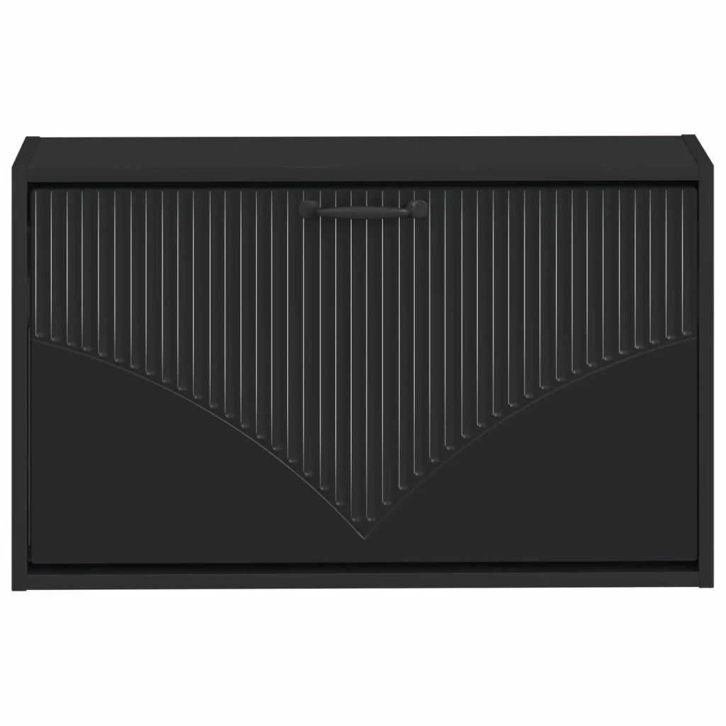 Mobiletto per Scarpe da Muro HOORN 71 x 17 x 43 cm Nero 897286