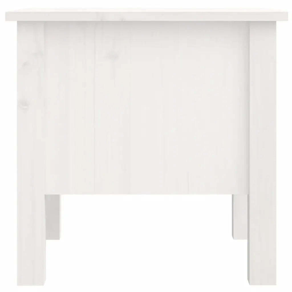 Tavolino Bianco 40x40x39 cm Legno Massello di Pino 813786