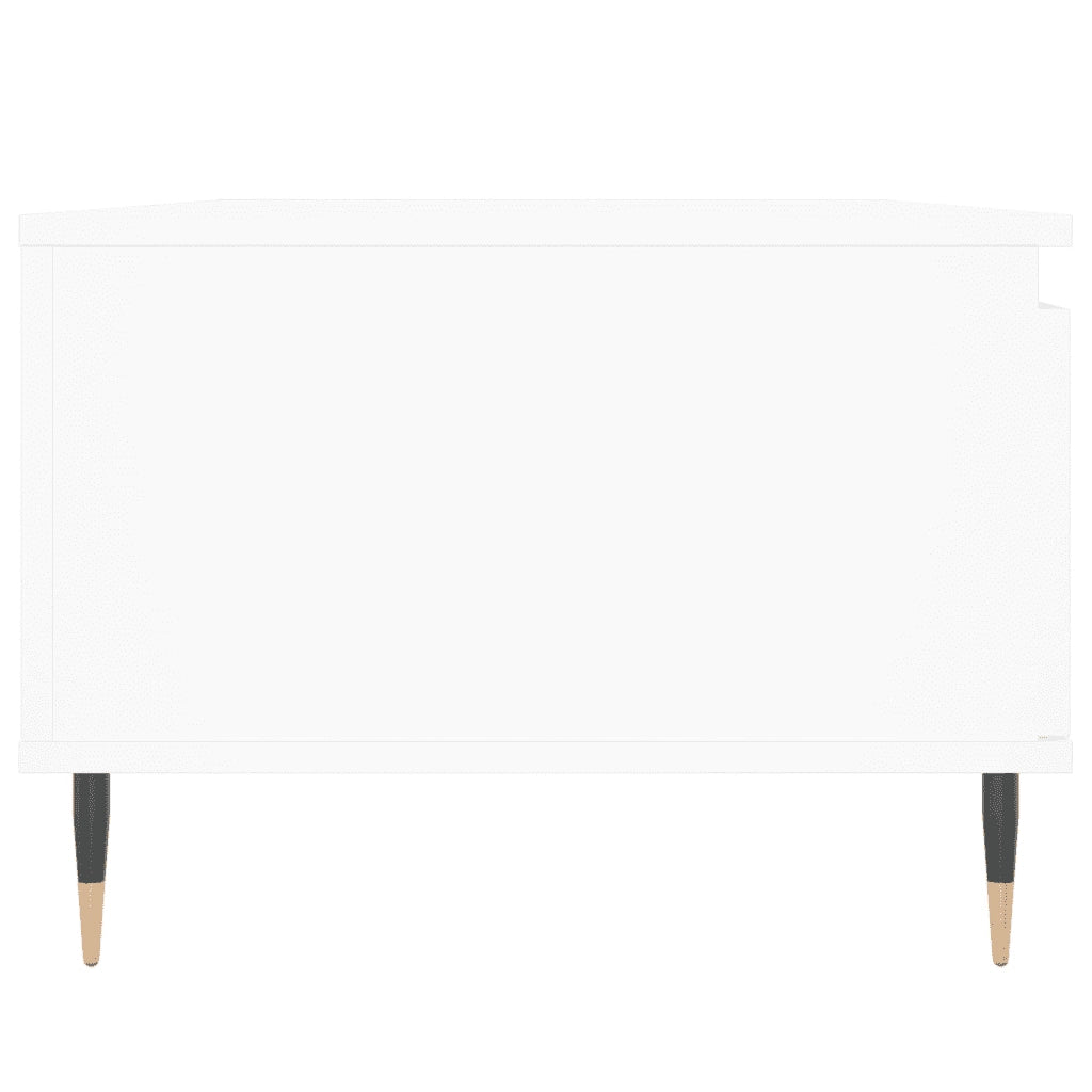 Tavolino da Salotto Bianco 90x50x36,5 cm in Legno Multistrato 830556