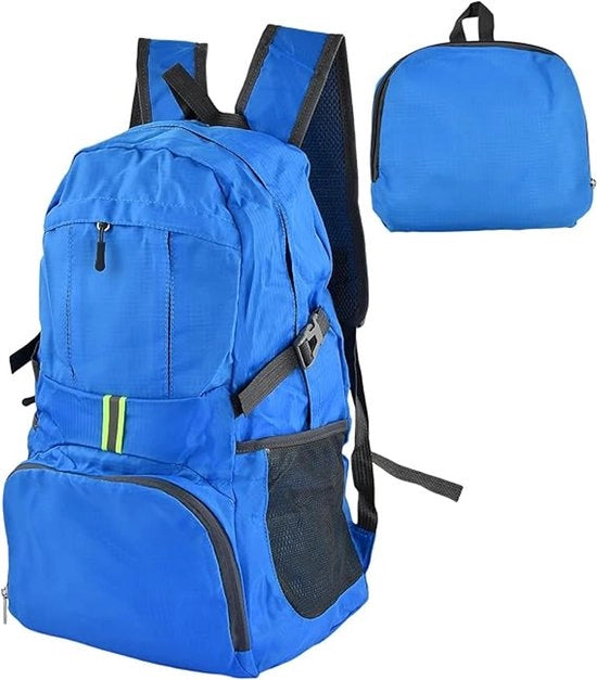 Zak da bagaglio da 35L, impermeabile, ripiegabile, leggera borsa da viaggio, borsa da trekking, borsa da campeggio all'aperto, per escursionismo, alpinismo e viaggi per donne e uomini - Blu