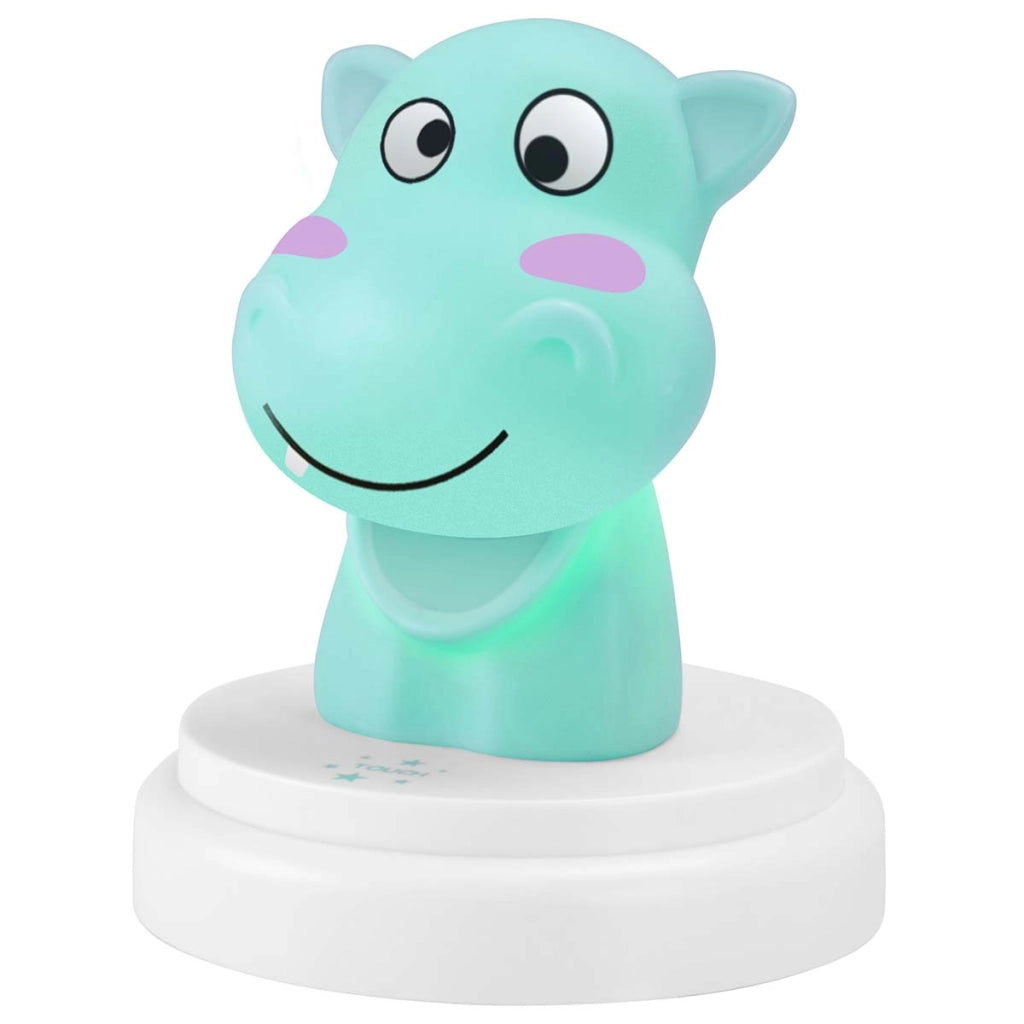 Ippopotamo LED Luce notturna SILLY HIPPO Design divertente Verde acqua Alecto