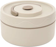 Casseruola Leggera e Portatile con Isolamento Termico in Acciaio Inossidabile per Piccoli Pasti al Lavoro, a Scuola e per Escursioni, Design Romantico e Duraturo in Bianco e Nero