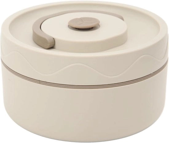 Casseruola Leggera e Portatile con Isolamento Termico in Acciaio Inossidabile per Piccoli Pasti al Lavoro, a Scuola e per Escursioni, Design Romantico e Duraturo in Bianco e Nero