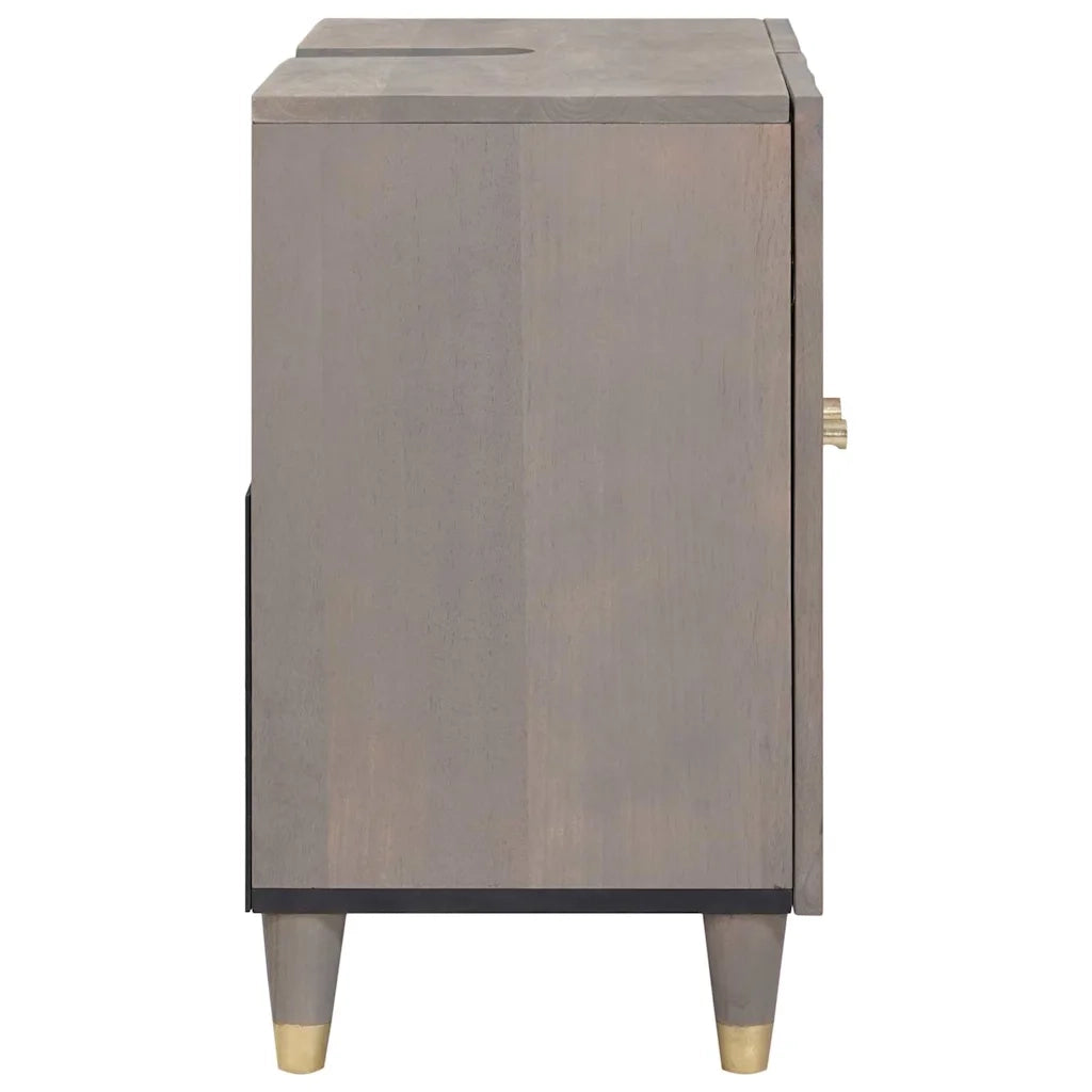 vidaXL Mobile sottolavabo con archiviazione Grigio 62 x 33 x 58 cm