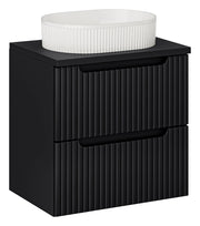 Set mobili bagno 60 cm con piano e lavabo da appoggio Beyond Nova Black 60 x 1401 x 40 cm