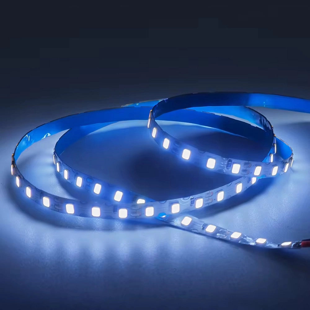 STRISCIA LED 2835 CURVABILE STRIP 120 LED PER METRO PIEGHEVOLE A S BOBINA DA 20 MT 12V LUCE BIANCA FREDDA 6000K