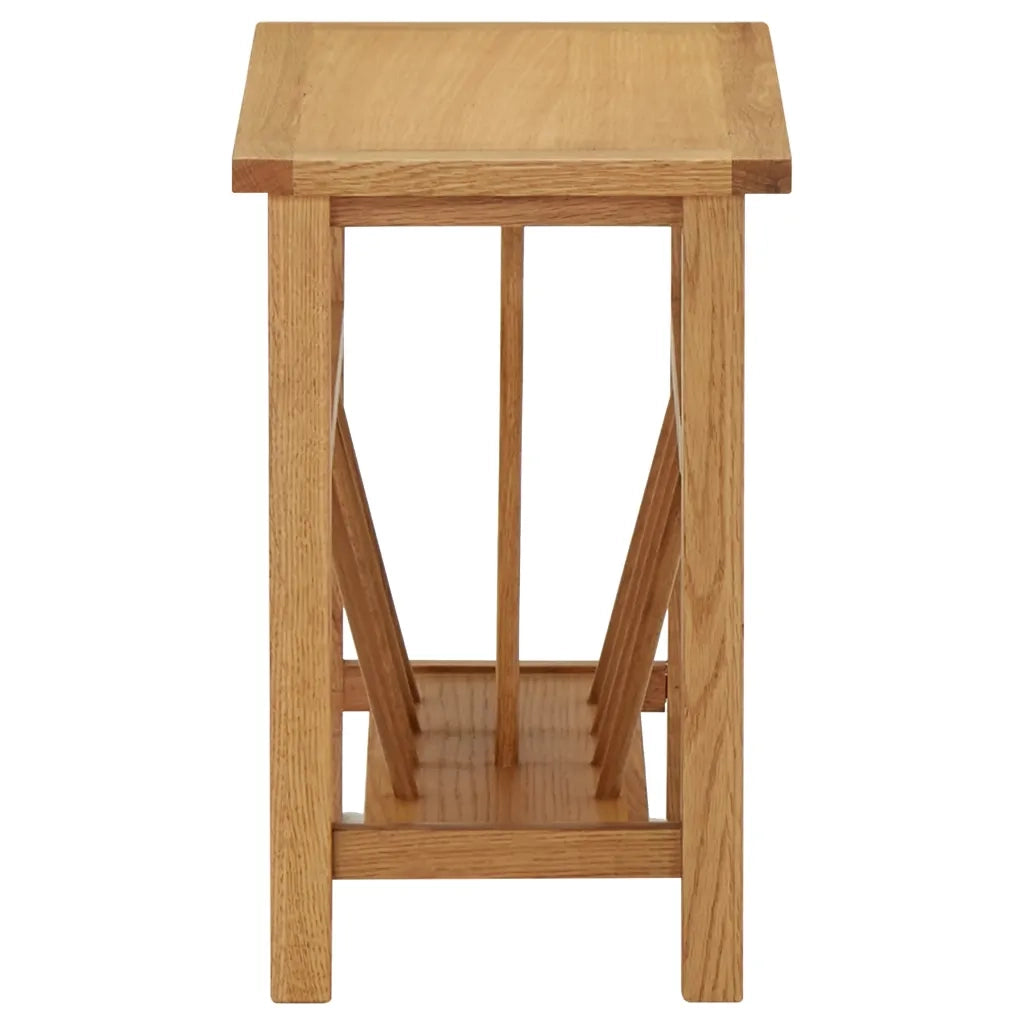 Tavolino con Portariviste-Tavolino da soggiorno-Tavolo 45x27x42 cm Massello di Rovere