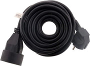 Cavo di estensione 10 m nero 16 A 2P+T HO5VV-F 3G15 mm²