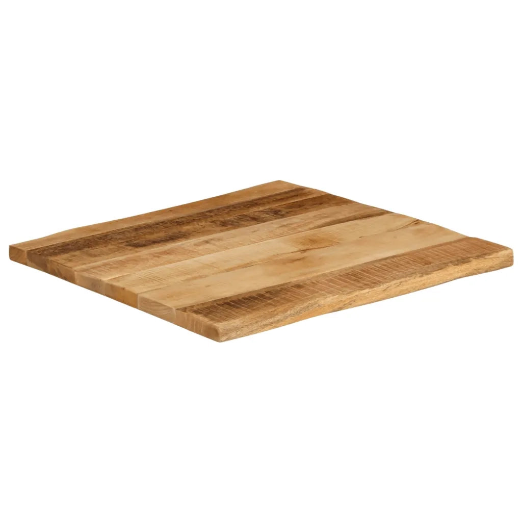 vidaXL Piano Tavolo Bordi Vivi 80x80x3,8cm Legno Massello Mango Grezzo