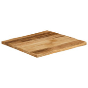 vidaXL Piano Tavolo Bordi Vivi 80x80x3,8cm Legno Massello Mango Grezzo